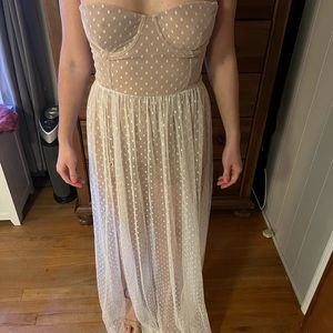 White Fox Totally Bangin’ Mesh Two Piece Dress